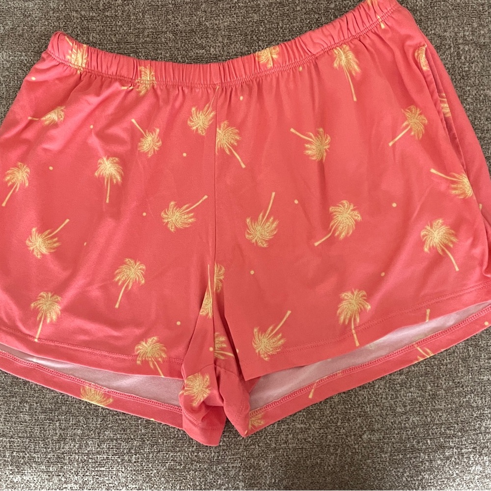 Women's Pink Palm Tree Shorts